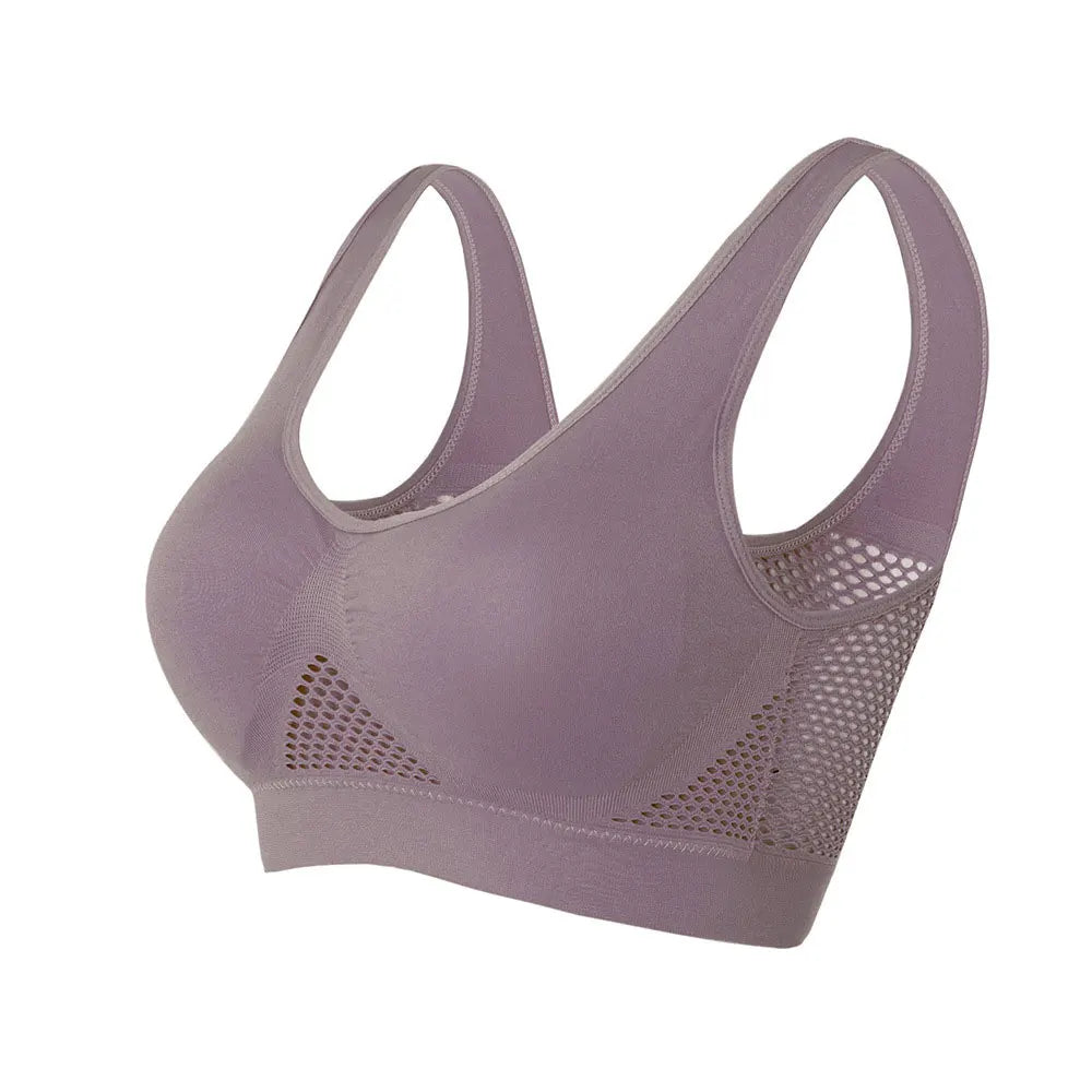 Breathable Wireless Sports Bra Top Removable Pads for Women