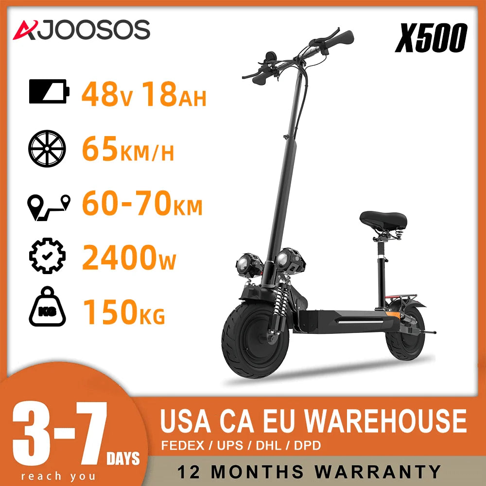 Off Road Electric Scooter 72V 6000W Dual Motors For Adults