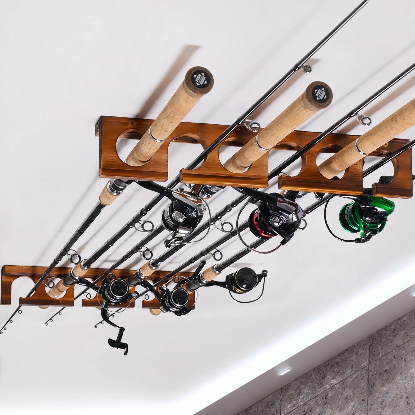 Ghosthorn Fishing Pole Rack Wall And Ceiling Mount