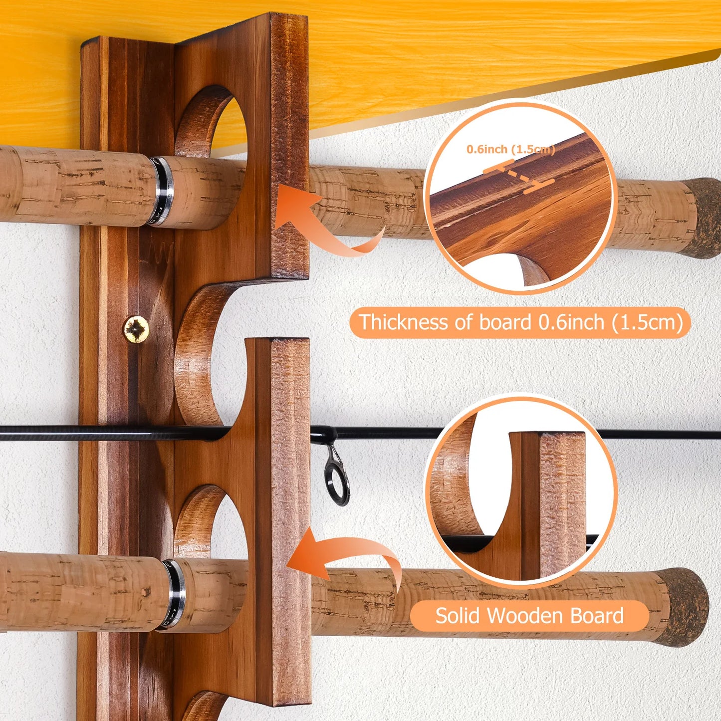 Ghosthorn Fishing Pole Rack Wall And Ceiling Mount