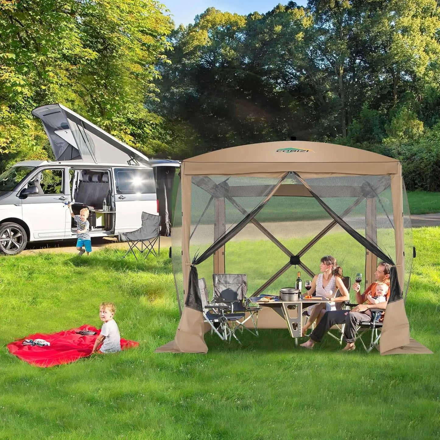 COBIZI Pop Up Gazebo Screen House Canopy Tent Carry Bag