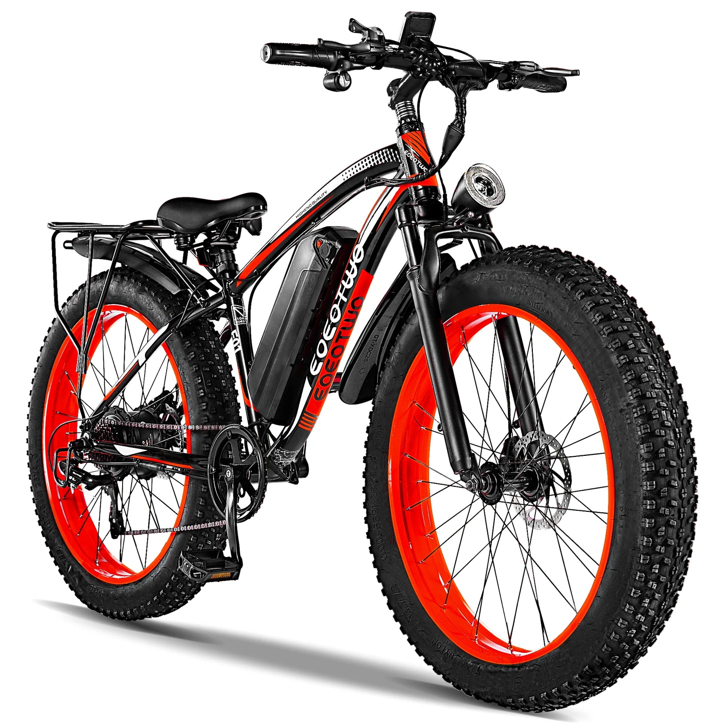 EOEOTWO Electric Fat Tire Mountain Bike 1500W Peak Motor