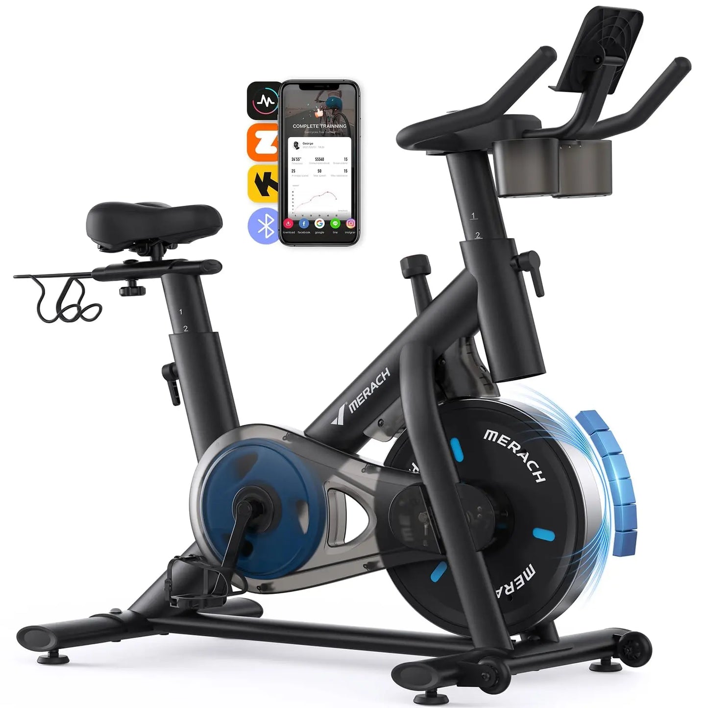 MERACH Magnetic Brake Pad Stationary Bike With Exclusive App