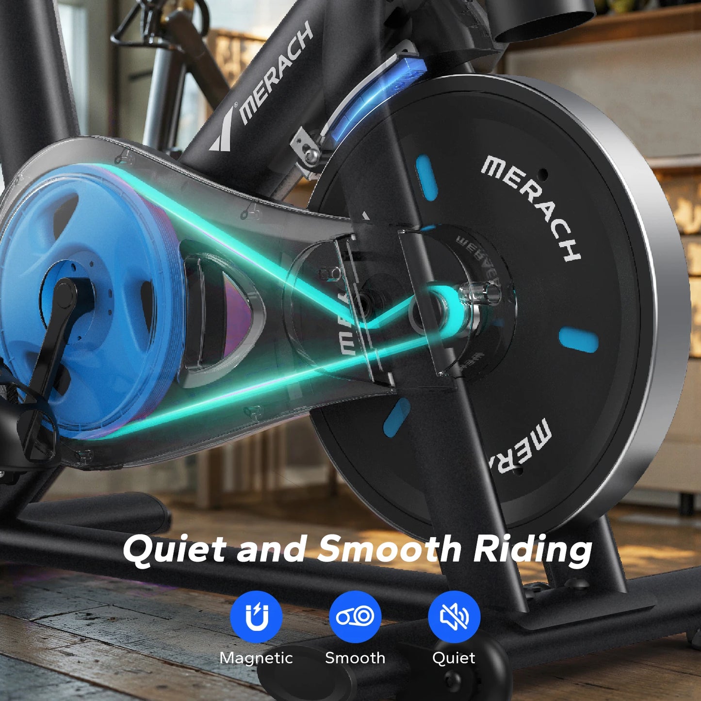 MERACH Magnetic Brake Pad Stationary Bike With Exclusive App