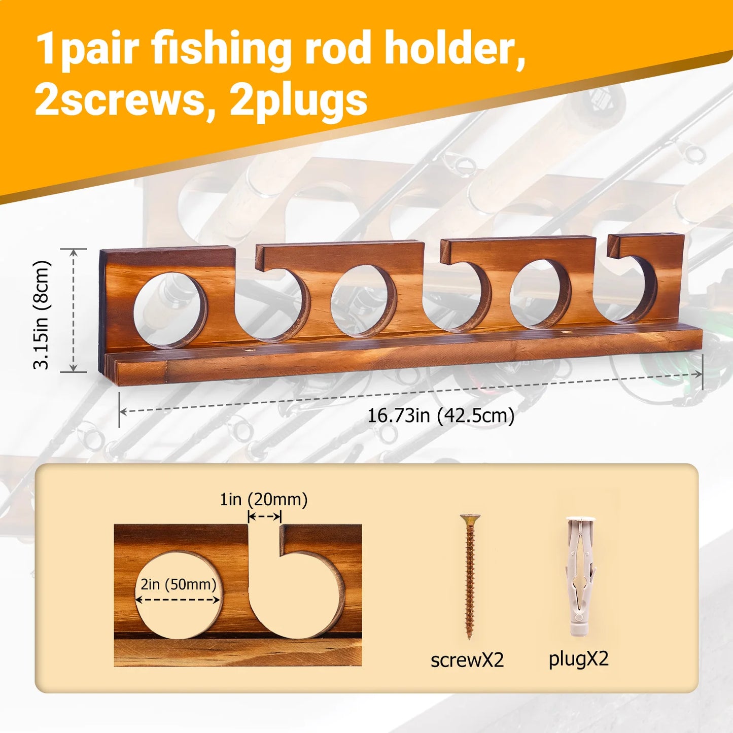 Ghosthorn Fishing Pole Rack Wall And Ceiling Mount