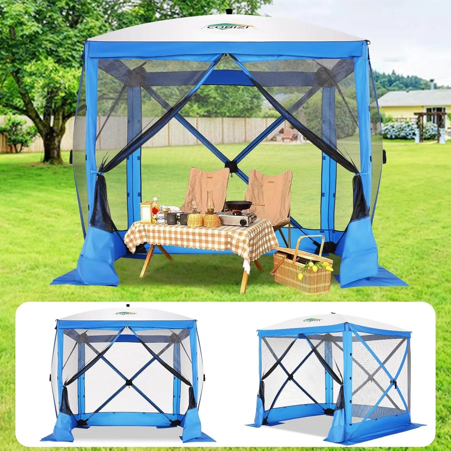 COBIZI Pop Up Gazebo Screen House Canopy Tent Carry Bag