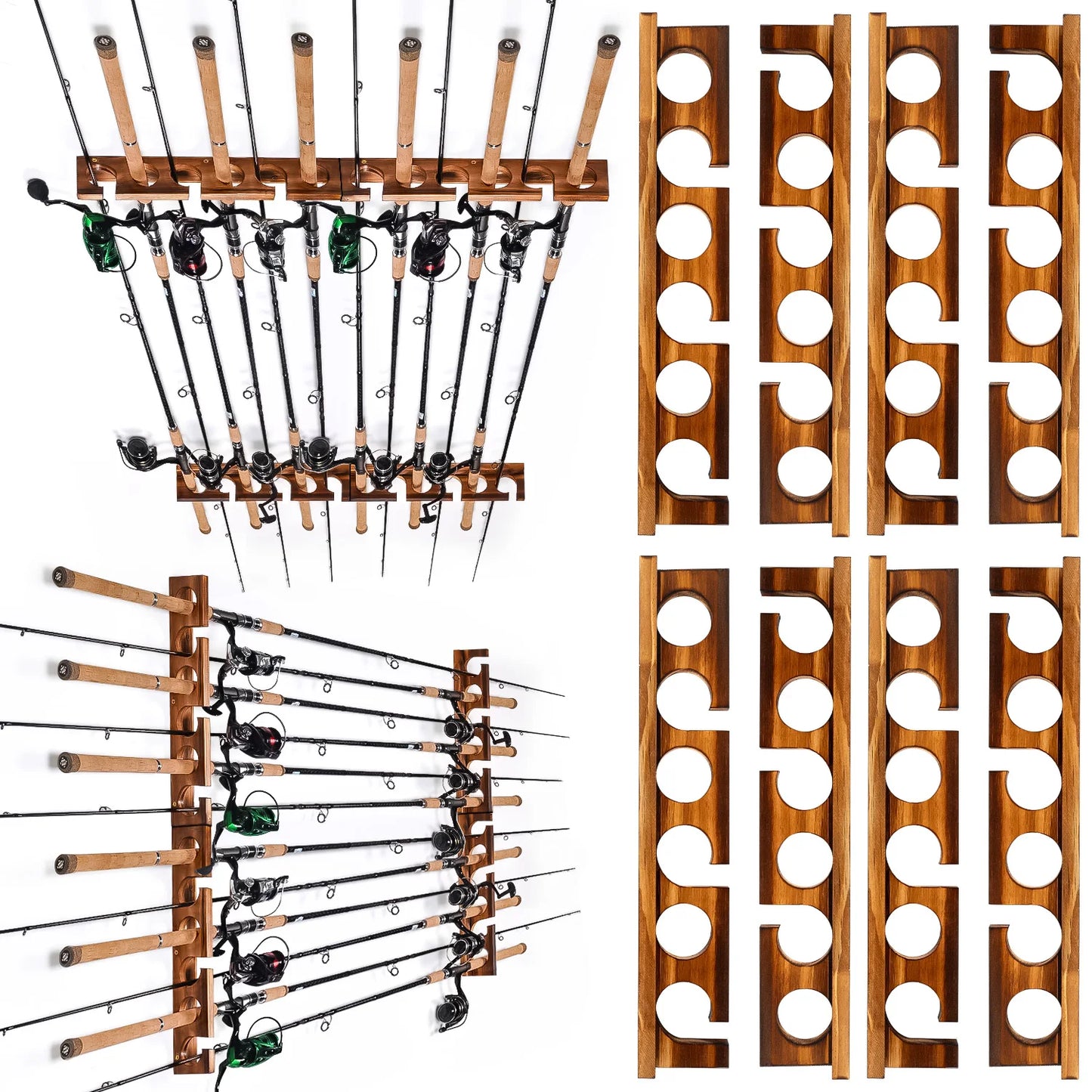 Ghosthorn Fishing Pole Rack Wall And Ceiling Mount