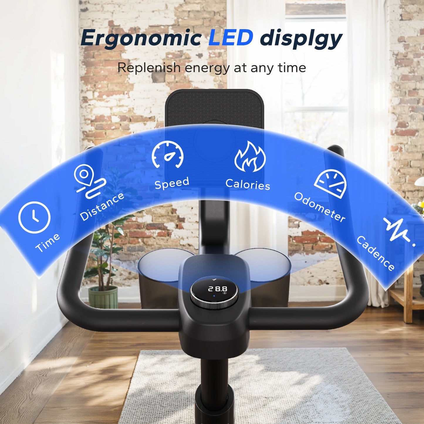 MERACH Magnetic Brake Pad Stationary Bike With Exclusive App