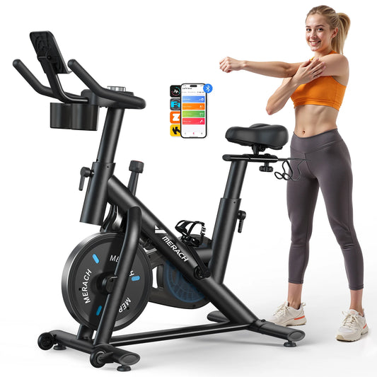 MERACH Magnetic Brake Pad Stationary Bike With Exclusive App