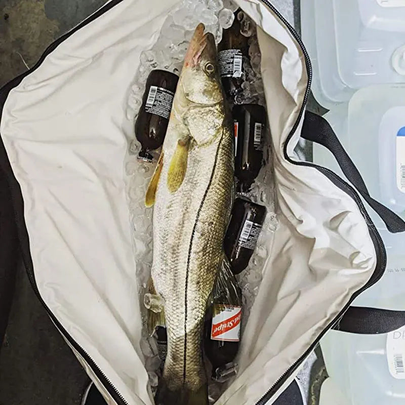 Insulated Fish Cooler Bag For Kayak Fishing Leakproof Drain Plug
