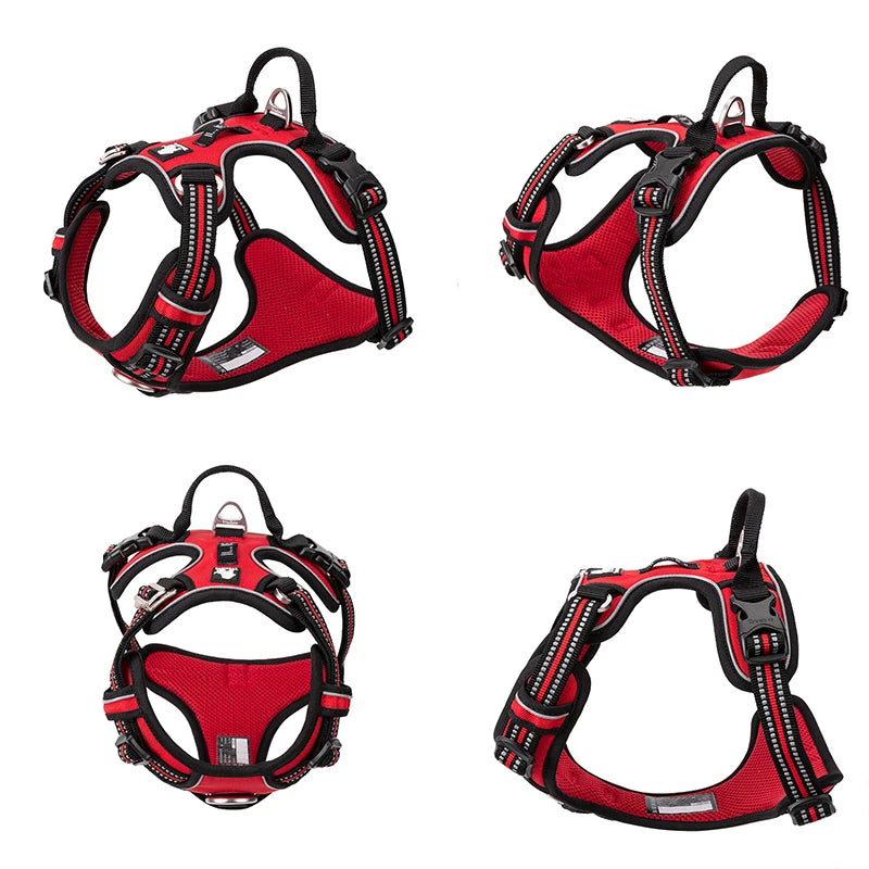 TRUELOVE Reflective Nylon Dog Harness No Pull Adjustable Vest