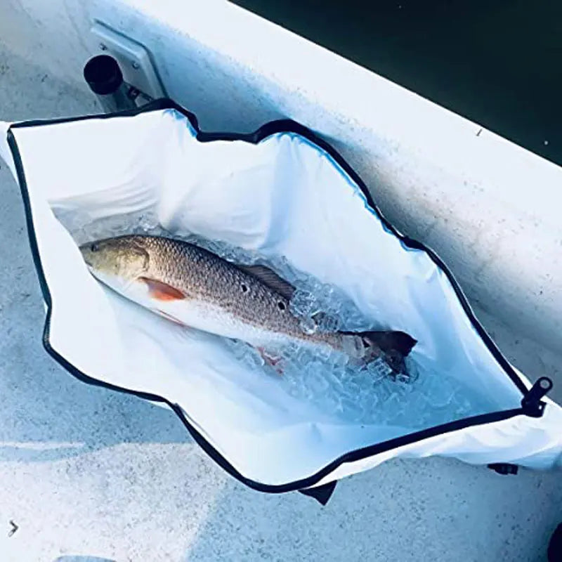 Insulated Fish Cooler Bag With Drain Plug For Kayak Beach