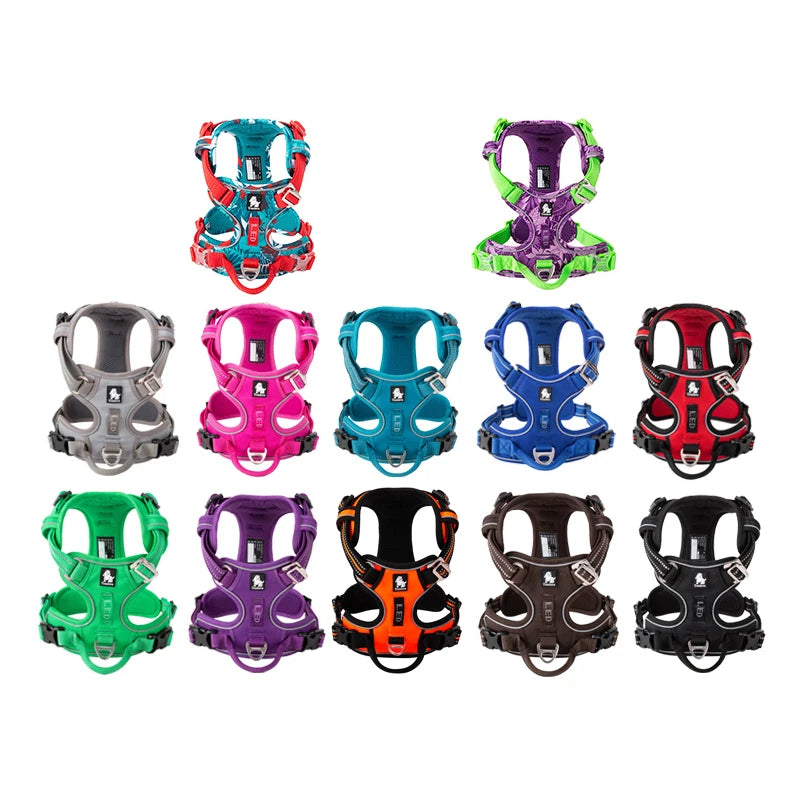TrueLove CN Reflective Adjustable Nylon Dog Harness No Pull Walking