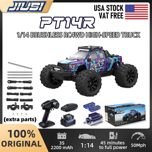 JIUSI PT14R Brushless RC Truck 4x4 High Speed Remote Control Car