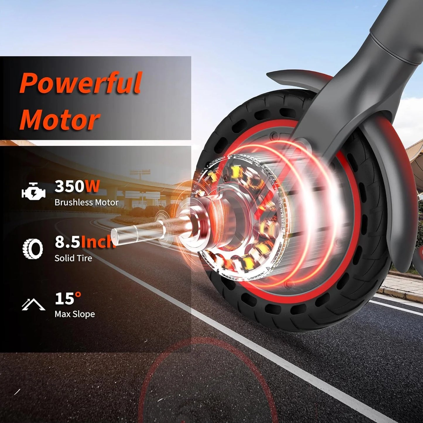 AOVOPRO ES80 Electric Scooter 350W Max Speed 19mph Foldable