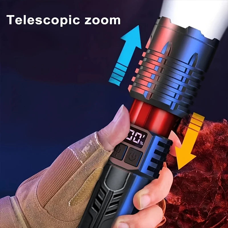 Skywolfeye Waterproof Tactical Flashlight 5 Modes Rechargeable