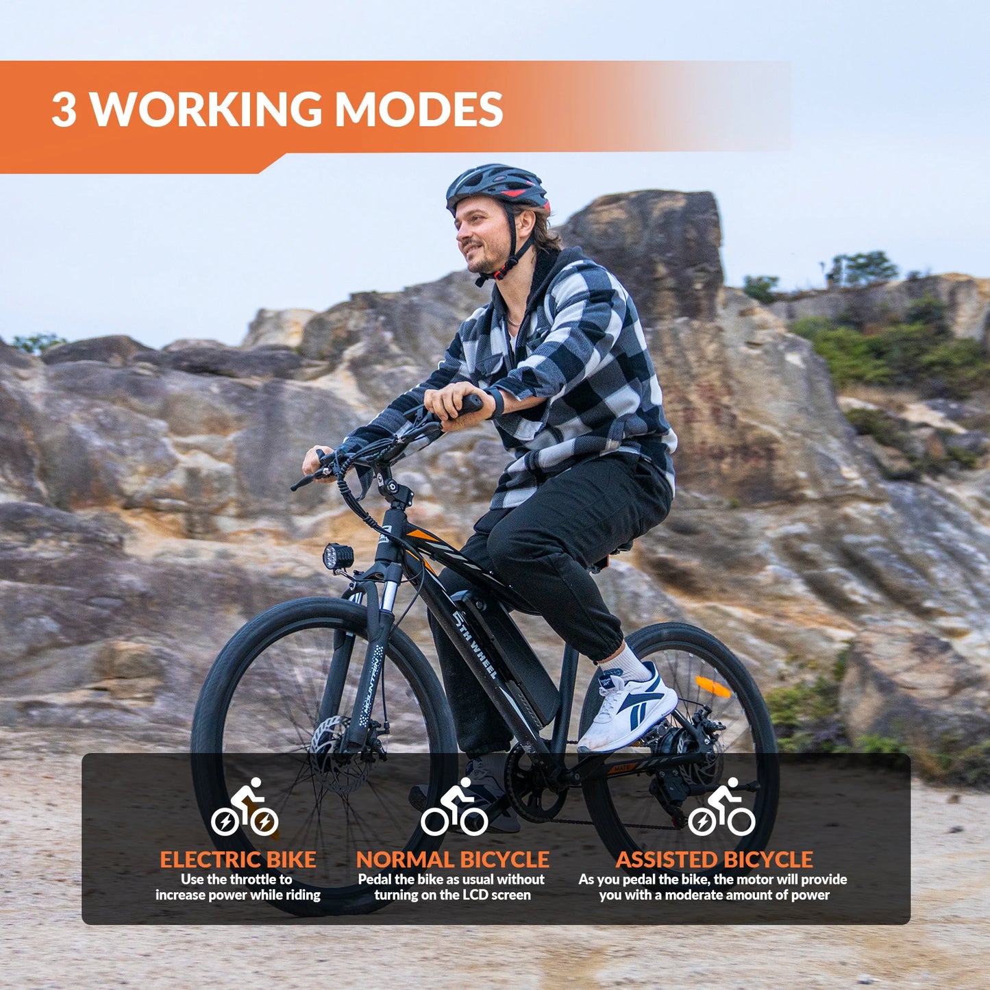 5TH WHEEL AB17 Electric Bike 700W Peak Motor Front Suspension