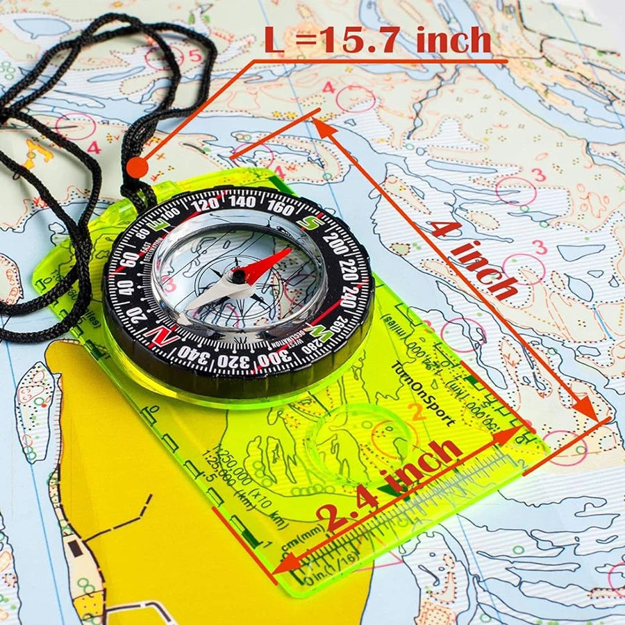 Professional Waterproof Camping Compass For Outdoor Navigation And Map Reading
