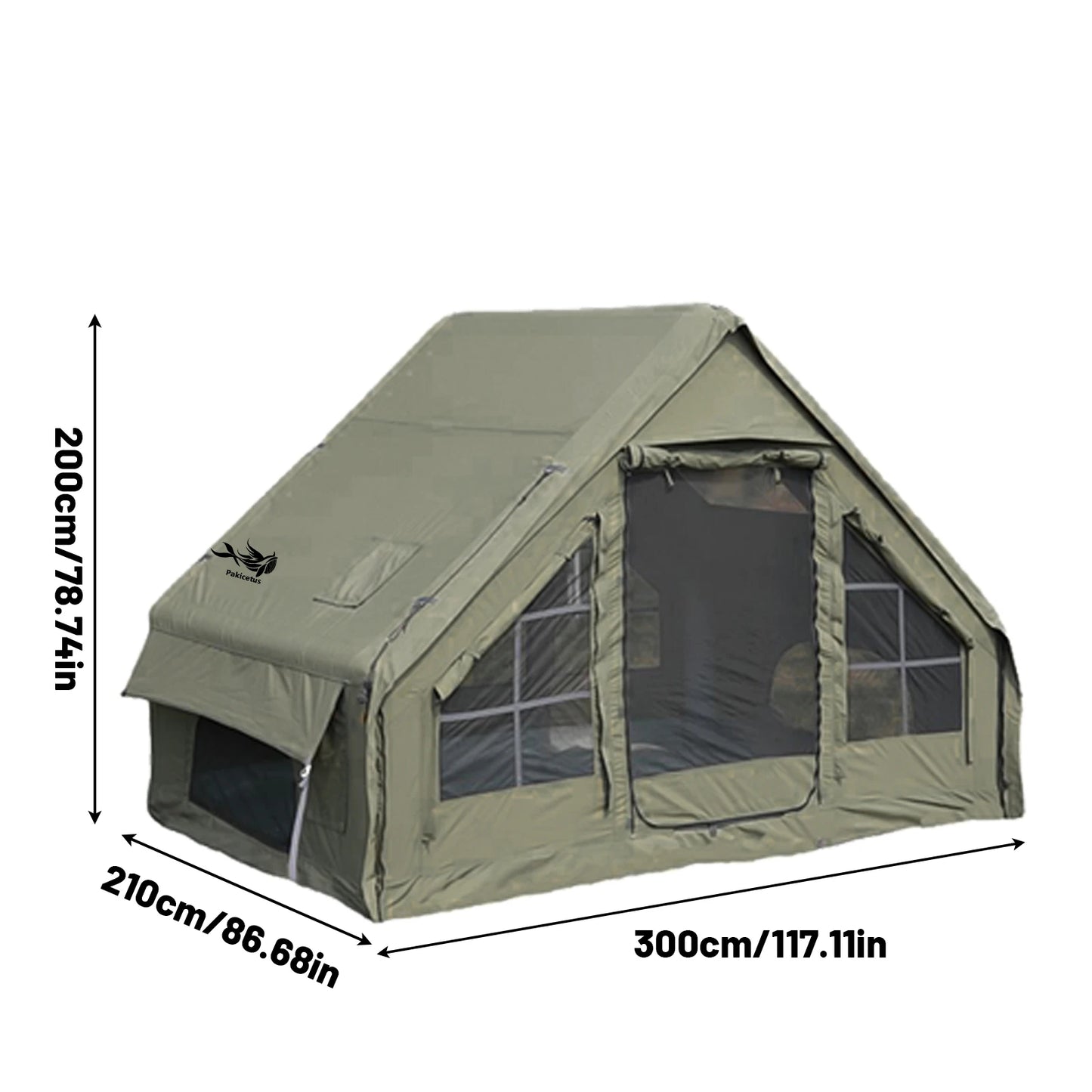Pakicetus Inflatable Camping Tent With Quick Setup Air Frame