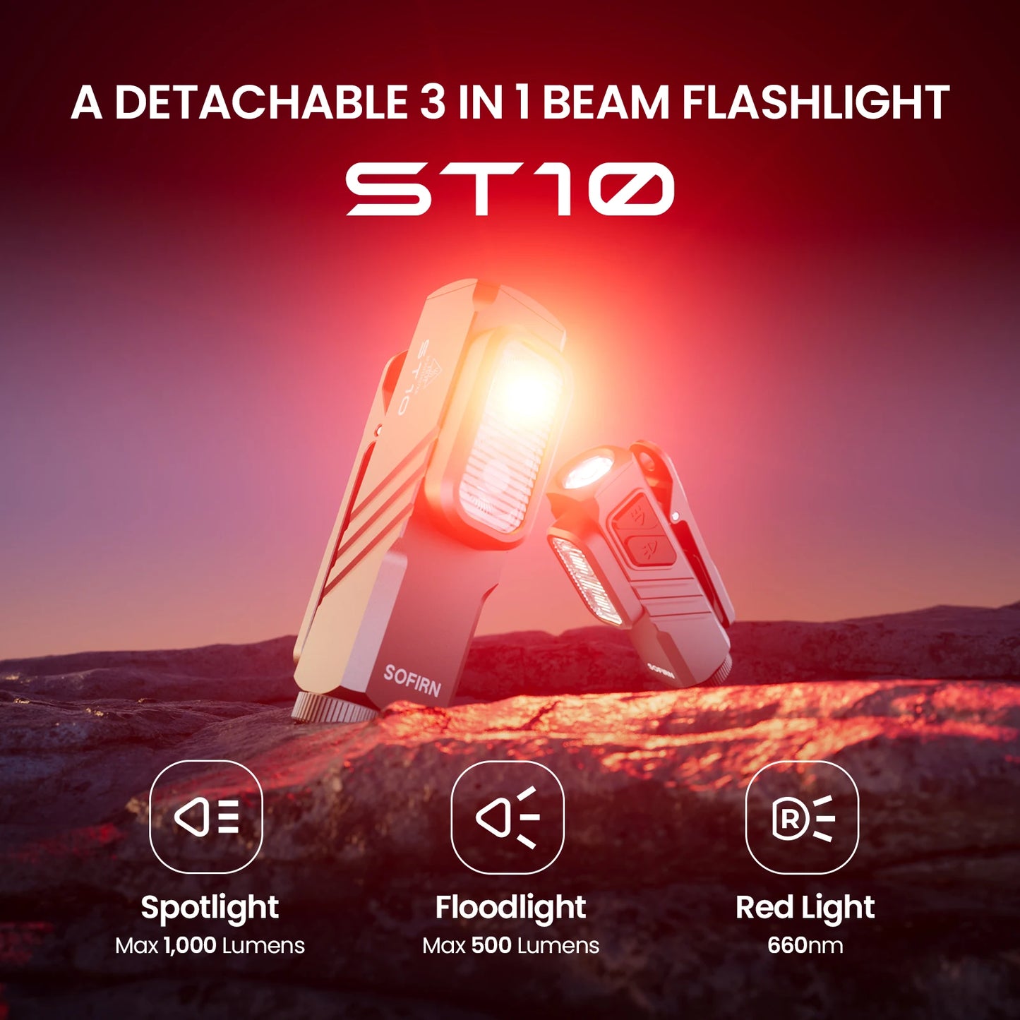 Sofirn Mini ST10 1000LM USB C Rechargeable Flashlight