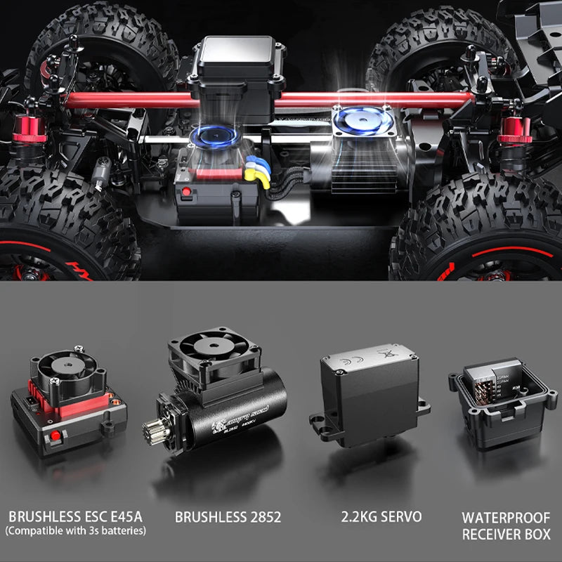 Jyscend Remote Control RC Car 4WD Off Road Brushless Truck