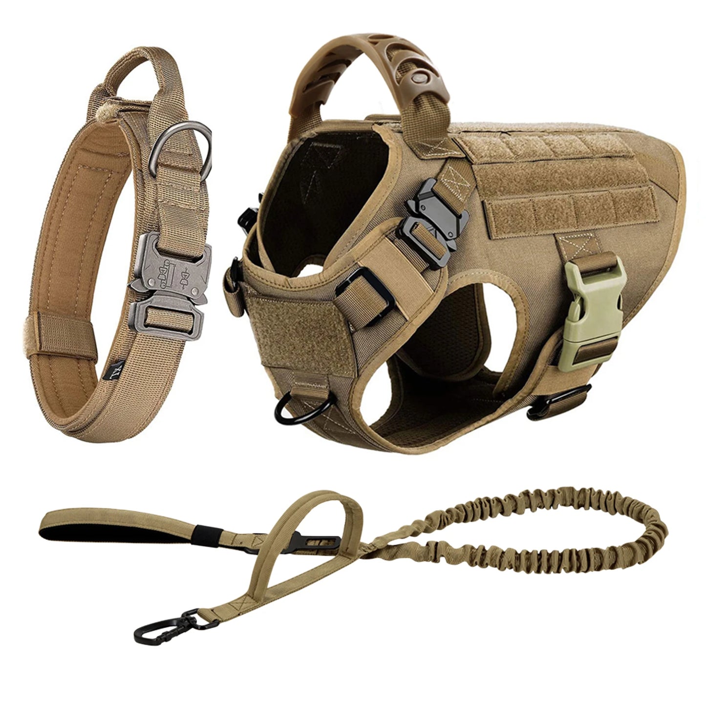 Large Dog Harness And Leash Set, Padded Nylon Vest