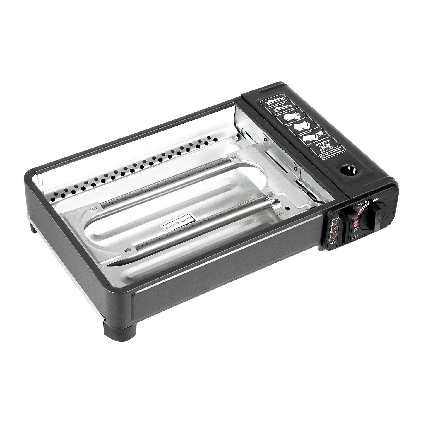 Portable Butane Grill Stove With Grilling Net One Burner For Outdoor Use