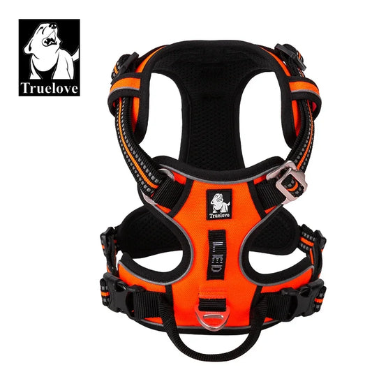 TrueLove CN Reflective Adjustable Nylon Dog Harness No Pull Walking