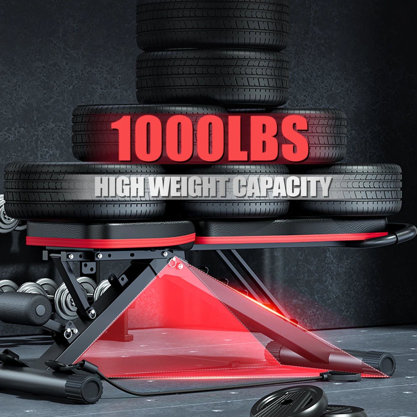 14 In 1 Foldable Dumbbell Bench With 1000 Lb Capacity For Full Body Workout