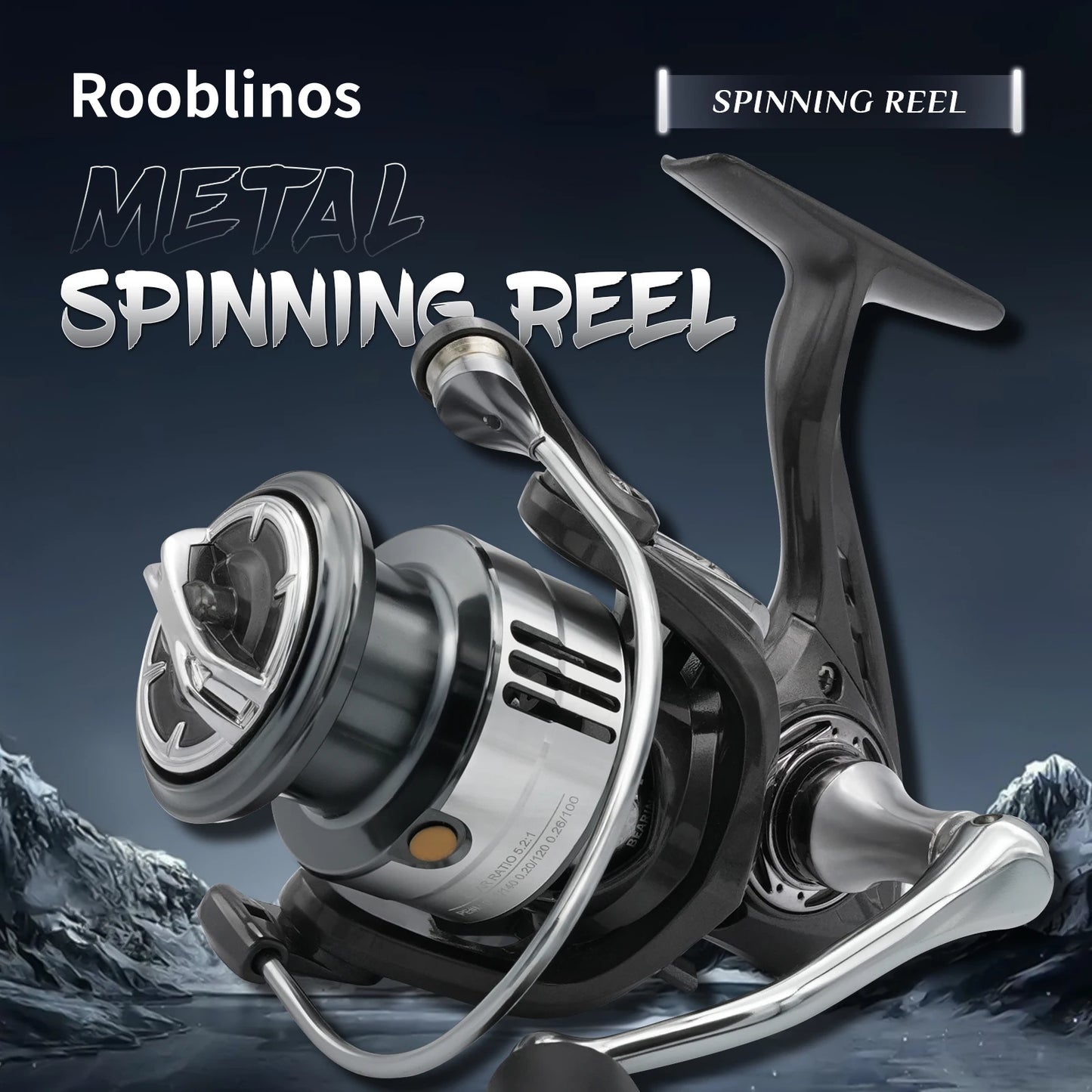Rooblinos Spinning Fishing Reel Lightweight 5 Plus 1BB