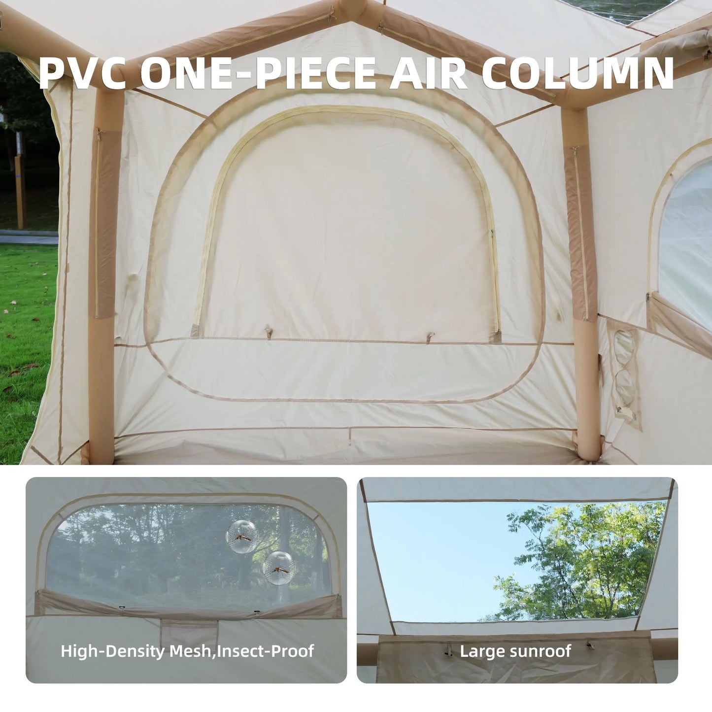 Inflatable Camping Tent For SUV Easy Setup Waterproof Glamping