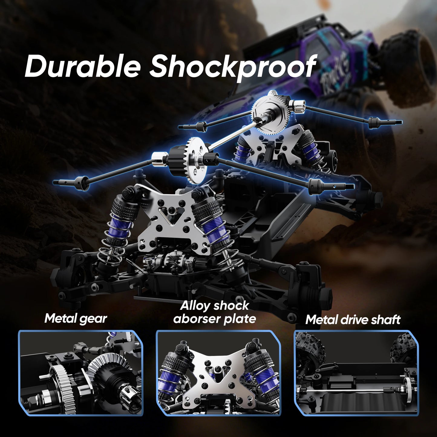 JIUSI PT14R Brushless RC Truck 4x4 High Speed Remote Control Car
