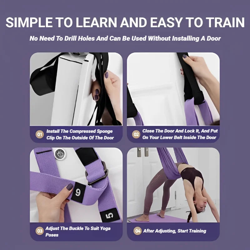 Adjustable Aerial Yoga Strap For Stretching And Inversion Training