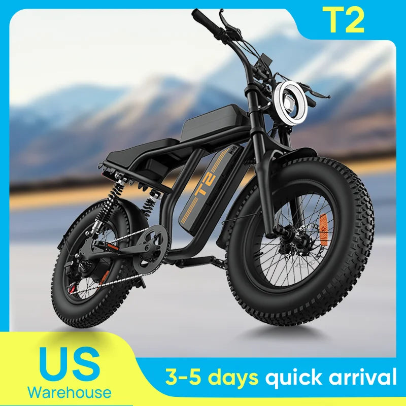 URLIFE T2 1500W Electric Fat Tire Bike 28MPH Range