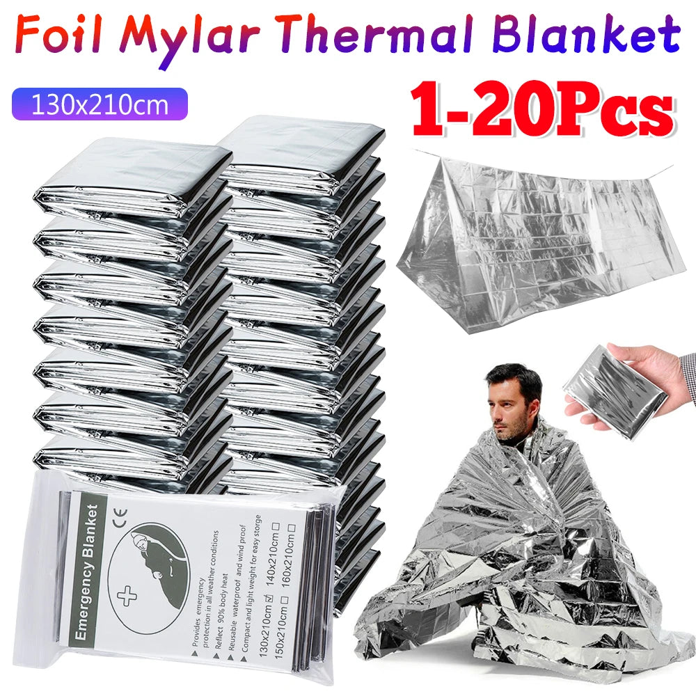Emergency Mylar Space Blanket for Outdoor Hiking and Travel