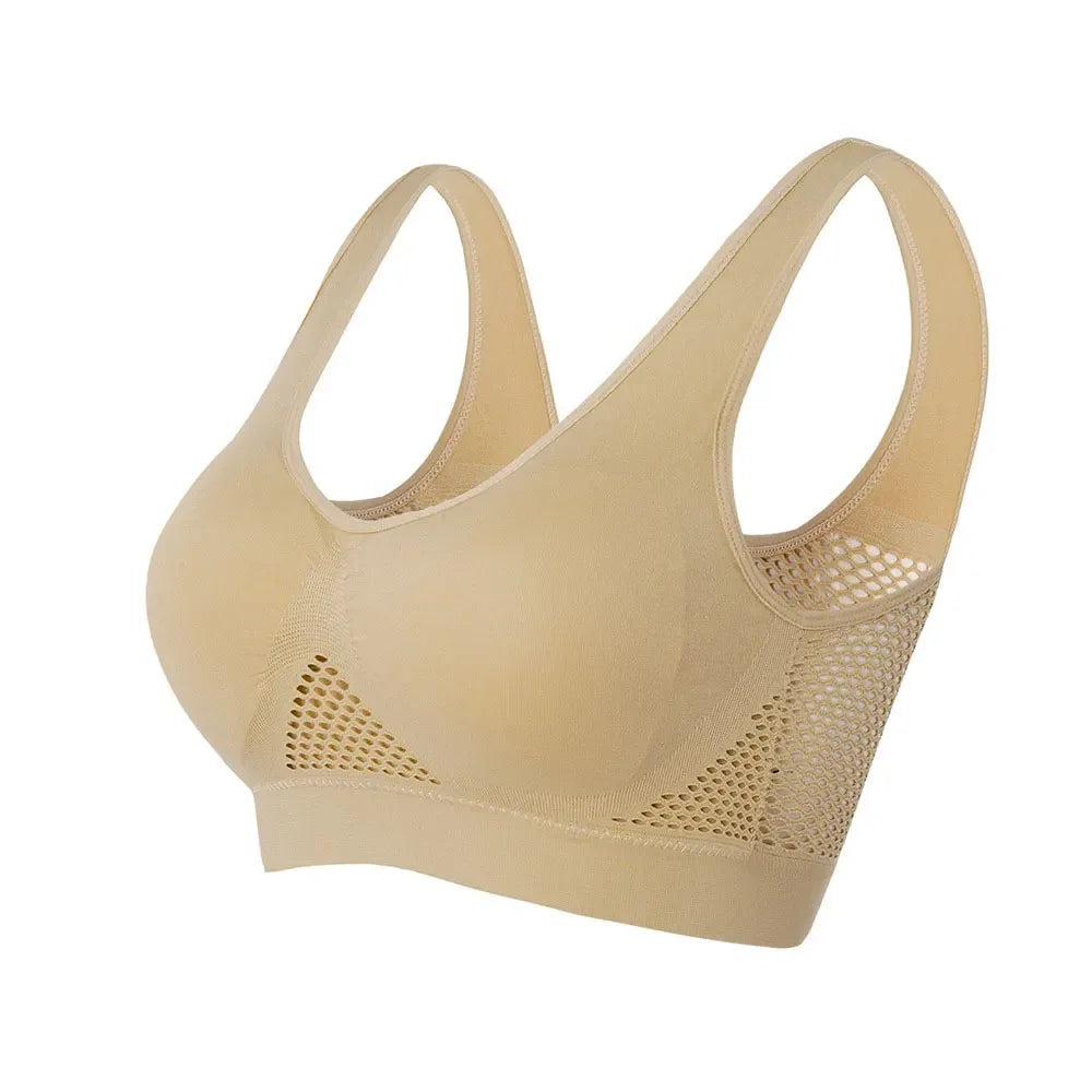 Breathable Wireless Sports Bra Top Removable Pads for Women