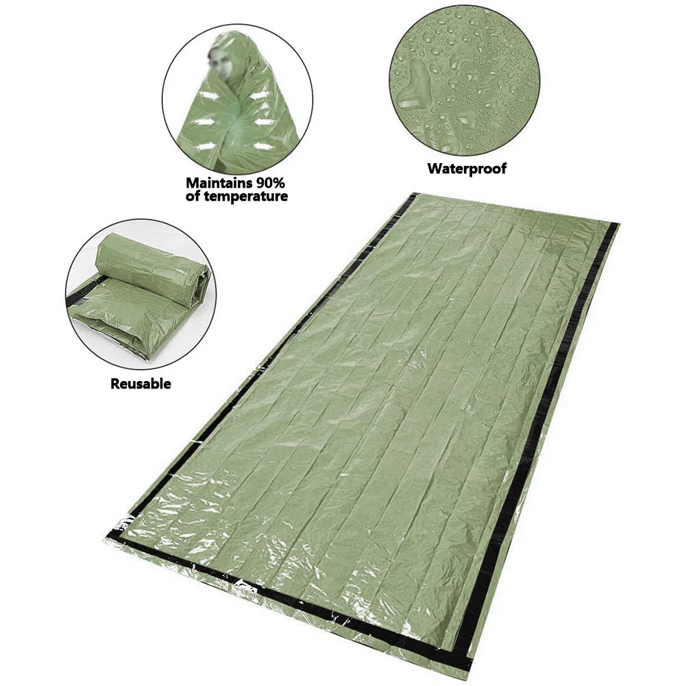 APWIKOGER Emergency Mylar Thermal Blanket Survival Sleeping Bag