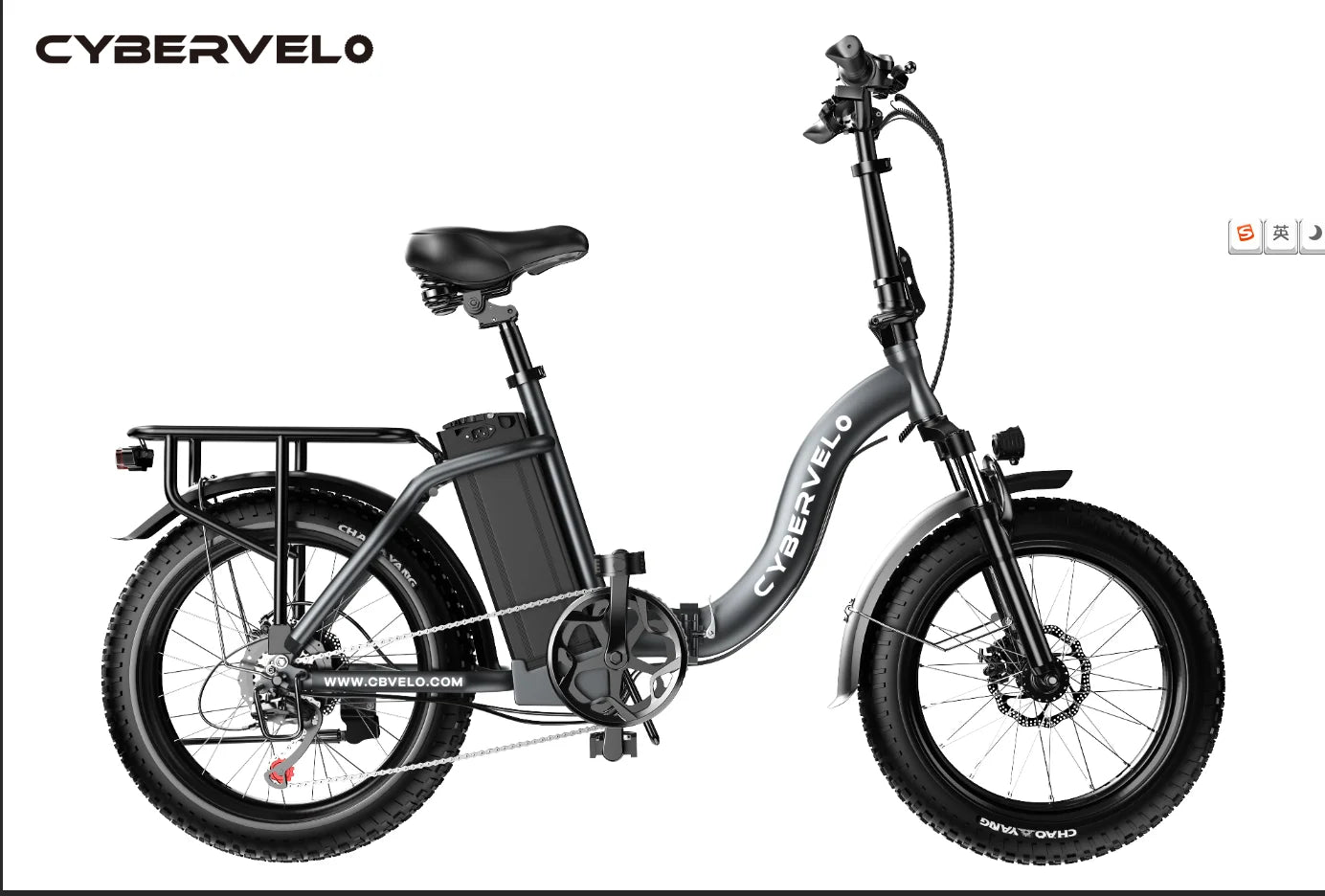 CYBERVELO 1000W Electric Fat Tire E Bike Foldable EK4 EK5