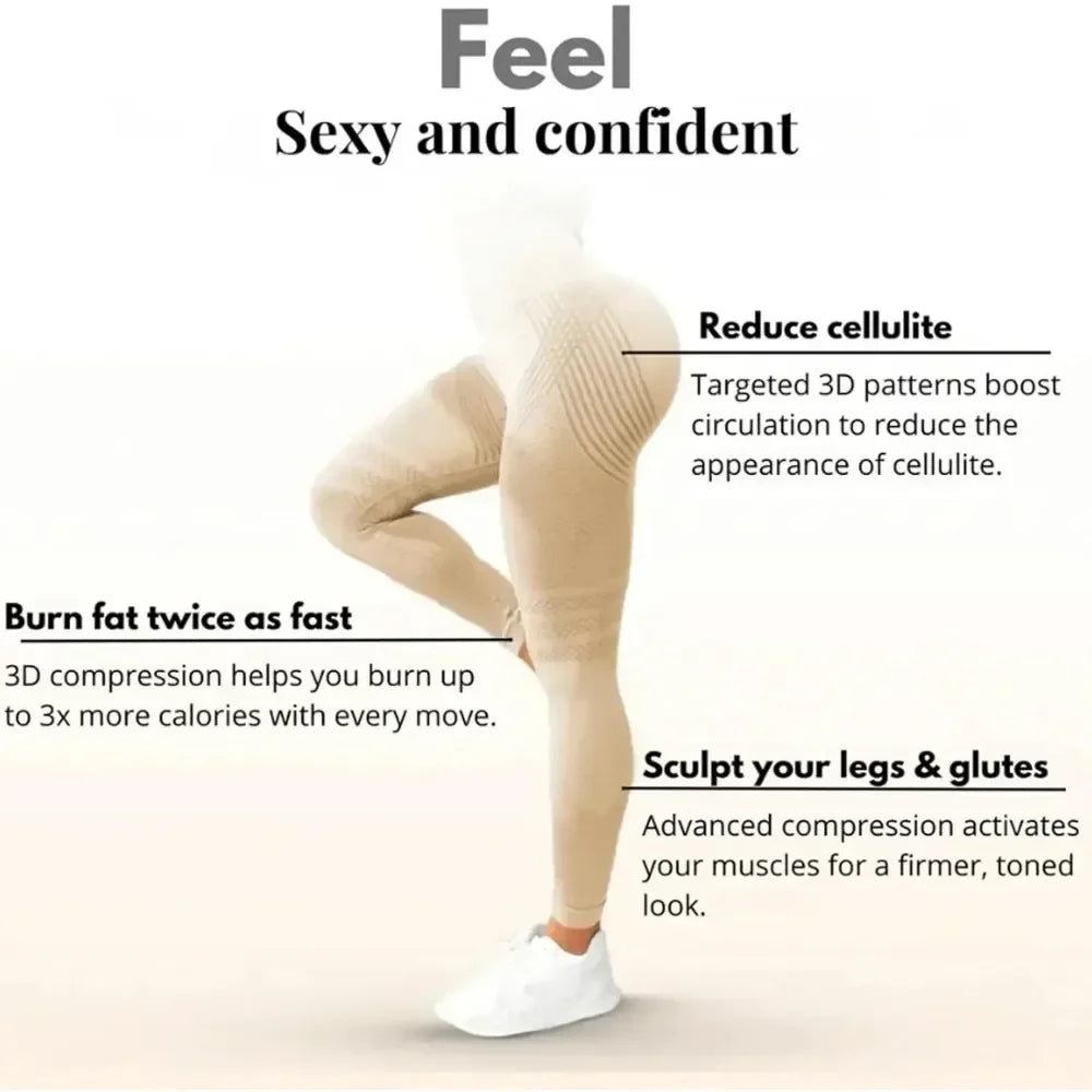 Seamless High Waisted Leggings With Butt Lifting Anti Cellulite For Women Gym