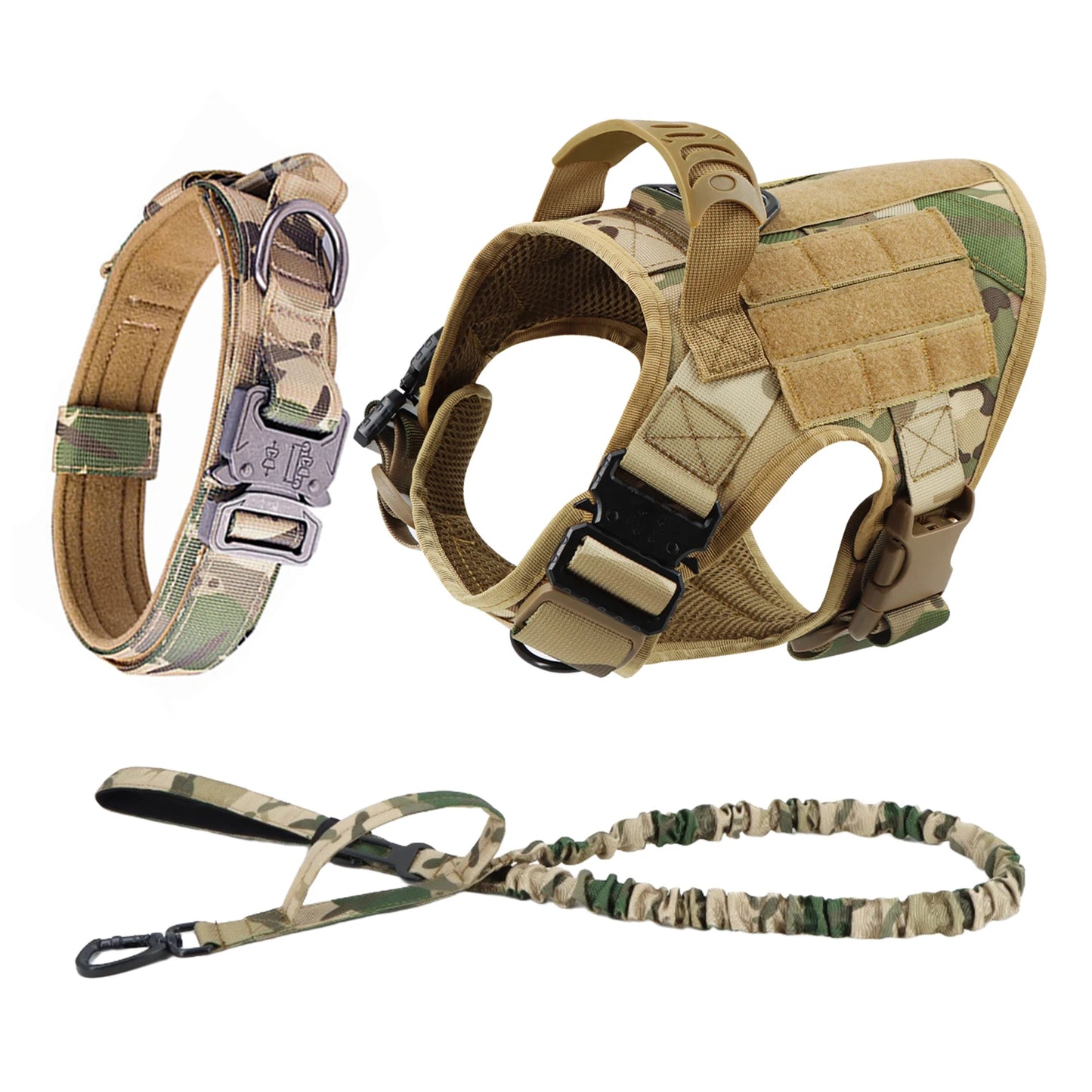 Large Dog Harness And Leash Set, Padded Nylon Vest