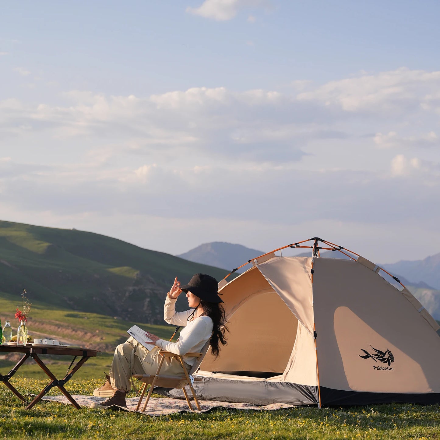 Pakicetus Windproof Camping Tent Lightweight Quick Setup Family Outdoor