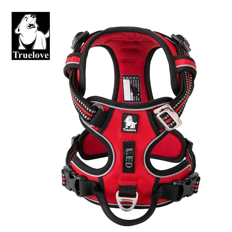TrueLove CN Reflective Adjustable Nylon Dog Harness No Pull Walking