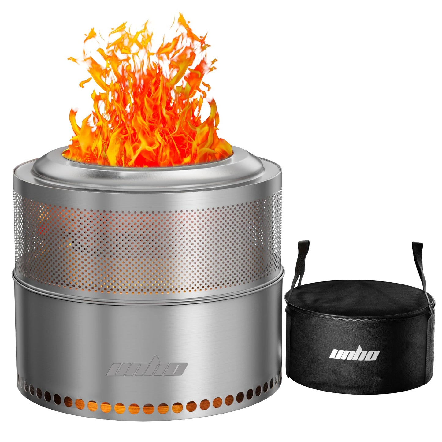 Wood Burning Smokeless Fire Pit Stainless Steel Outdoor Camp Stove