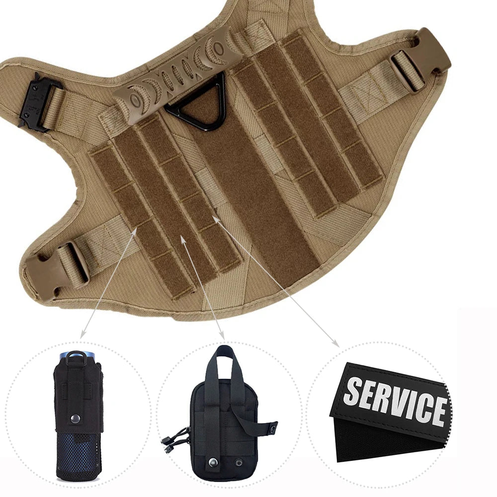 Large Dog Harness And Leash Set, Padded Nylon Vest