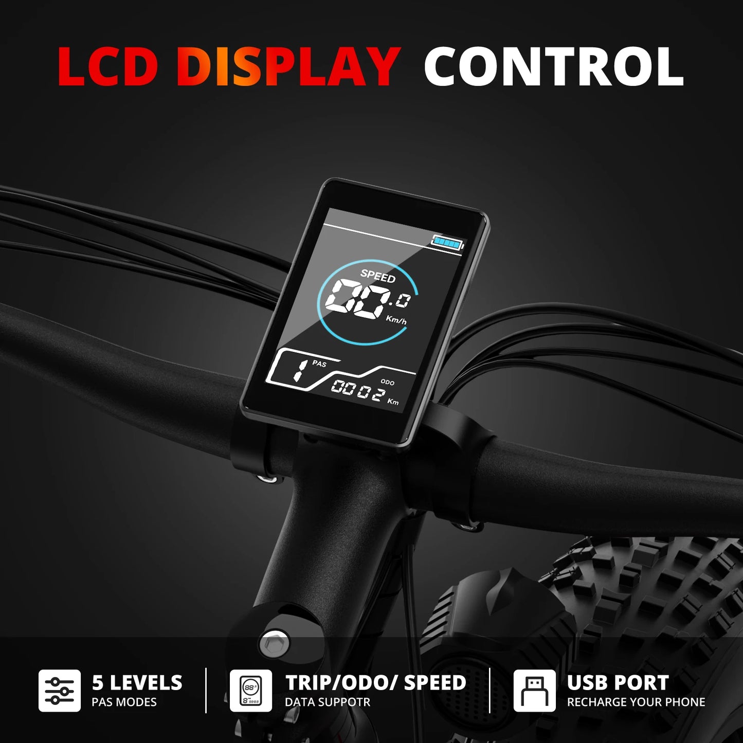 AMYET EB26 Electric Bike Fat Tire Mountain Bicycle