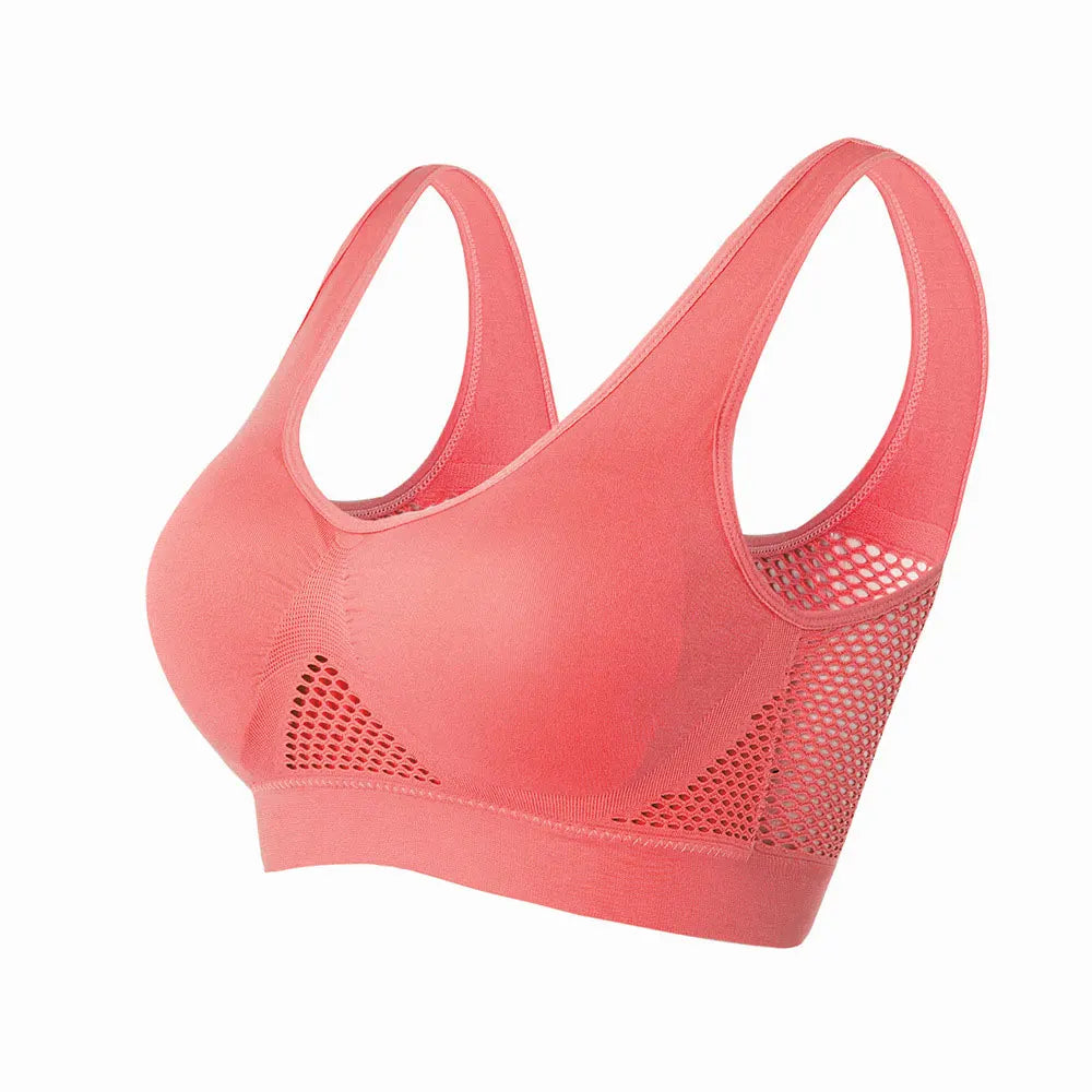 Breathable Wireless Sports Bra Top Removable Pads for Women