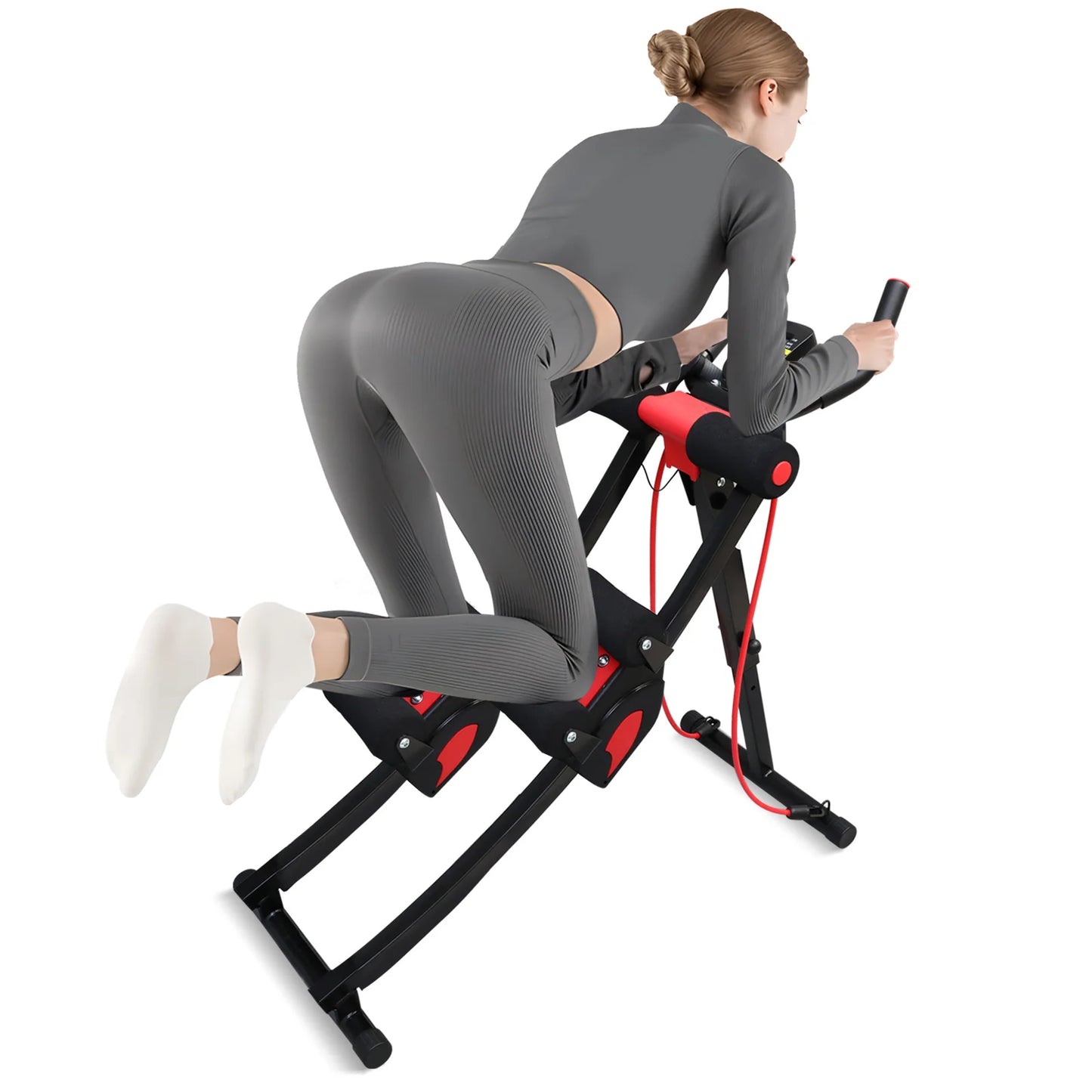 Foldable Abdominal Workout Dual Track Abs Trainer And Resistance Bands