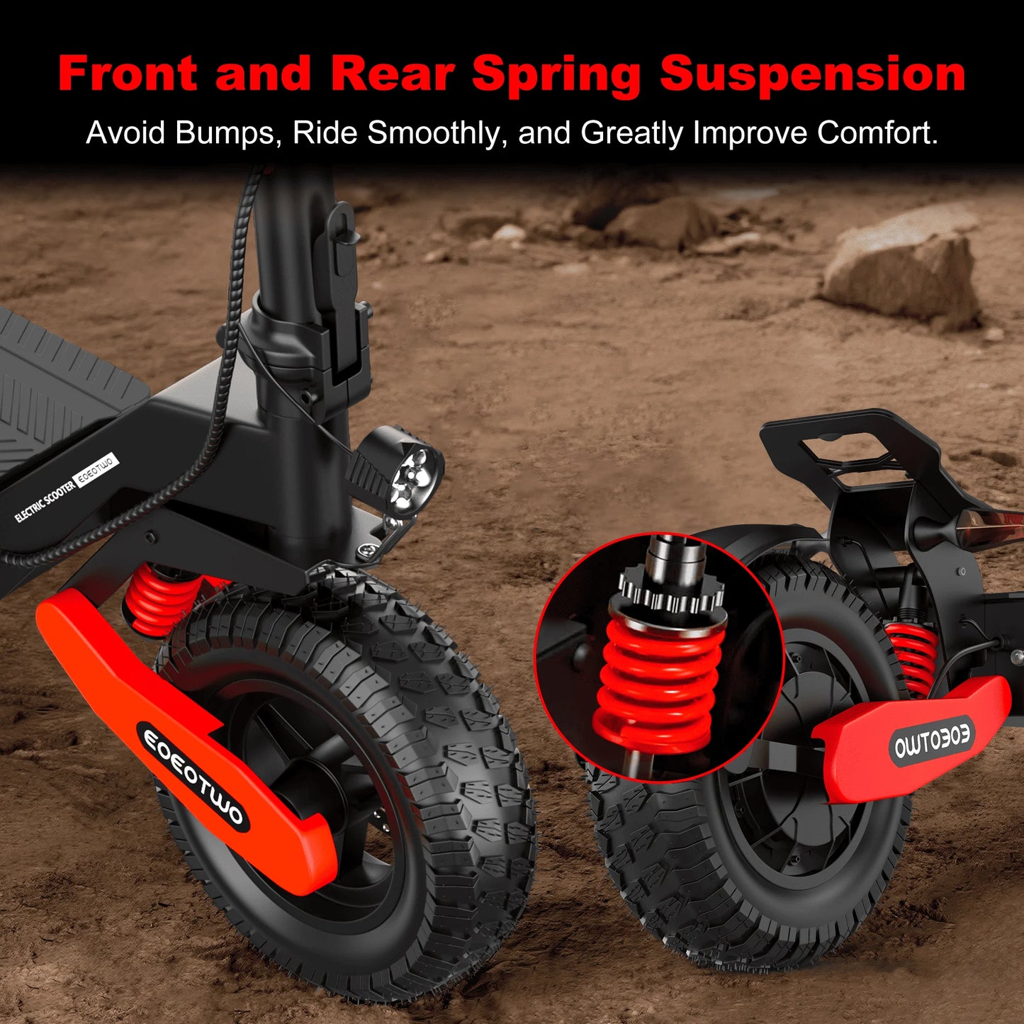 EOEOTWO GT06 Electric Scooter 1200W Motor 30 MPH Dual Suspension