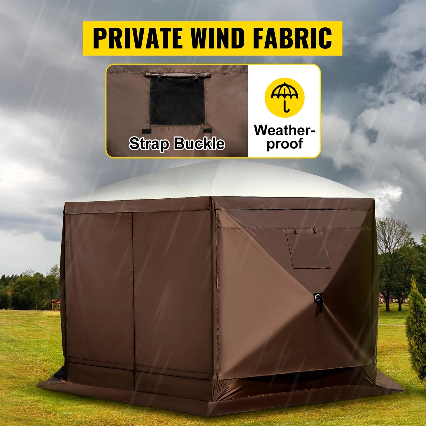 SucceBuy Pop Up Camping Gazebo Canopy Shelter Sun Shade Tent