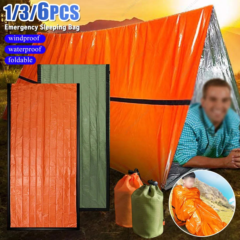 APWIKOGER Emergency Mylar Thermal Blanket Survival Sleeping Bag